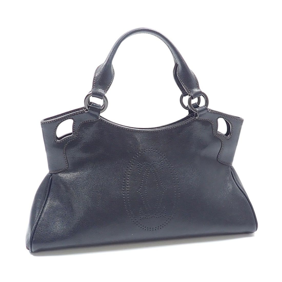 Cartier Marcello de handbag, women's, black leather, L1000889 (1 of 10)