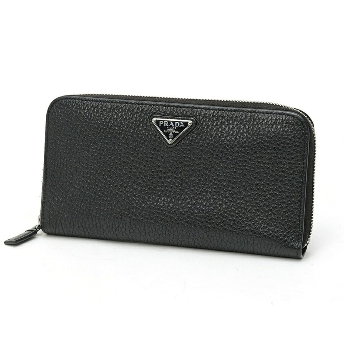 Prada PRADA Round Zip Wallet, 2ML317, Vitello Daino Leather, Black: --- Catalog ---Category: SizeSize (HxWxD): 10.3cm x 20cm / 4.05'' x 7.87''Category: DesignType: Long wallet (bi-fold)Color: BlackGender: Men,WomenMaterial: Leather Category: GeneralBrand: PradaCountry