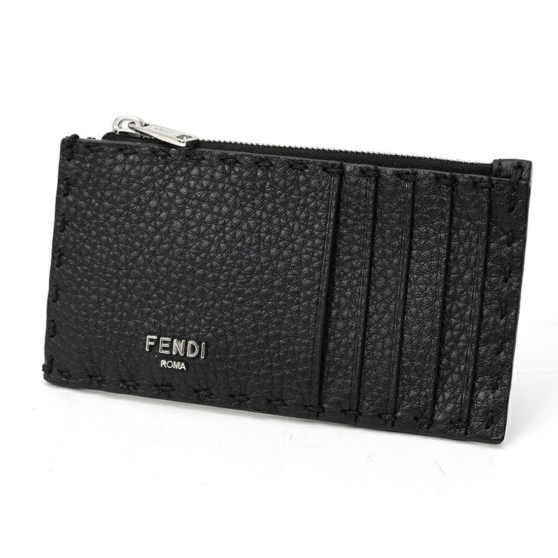 Fendi Selleria Card Case Coin Holder 7M0362 Leather Black: --- Catalog ---Category: DesignType: Card caseColor: BlackGender: Women,MenMaterial: Leather Category: GeneralBrand: FendiCountry of Origin: ItalyCategory: Physical PropertiesSize (HxWxD): 7.5cm x 13c