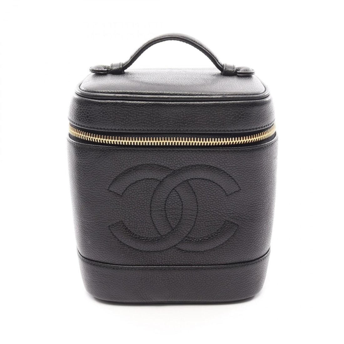 Chanel Coco Mark Handbag, Caviar Leather (Grained Calfskin), Women's, Black, A01998 (1 of 20)