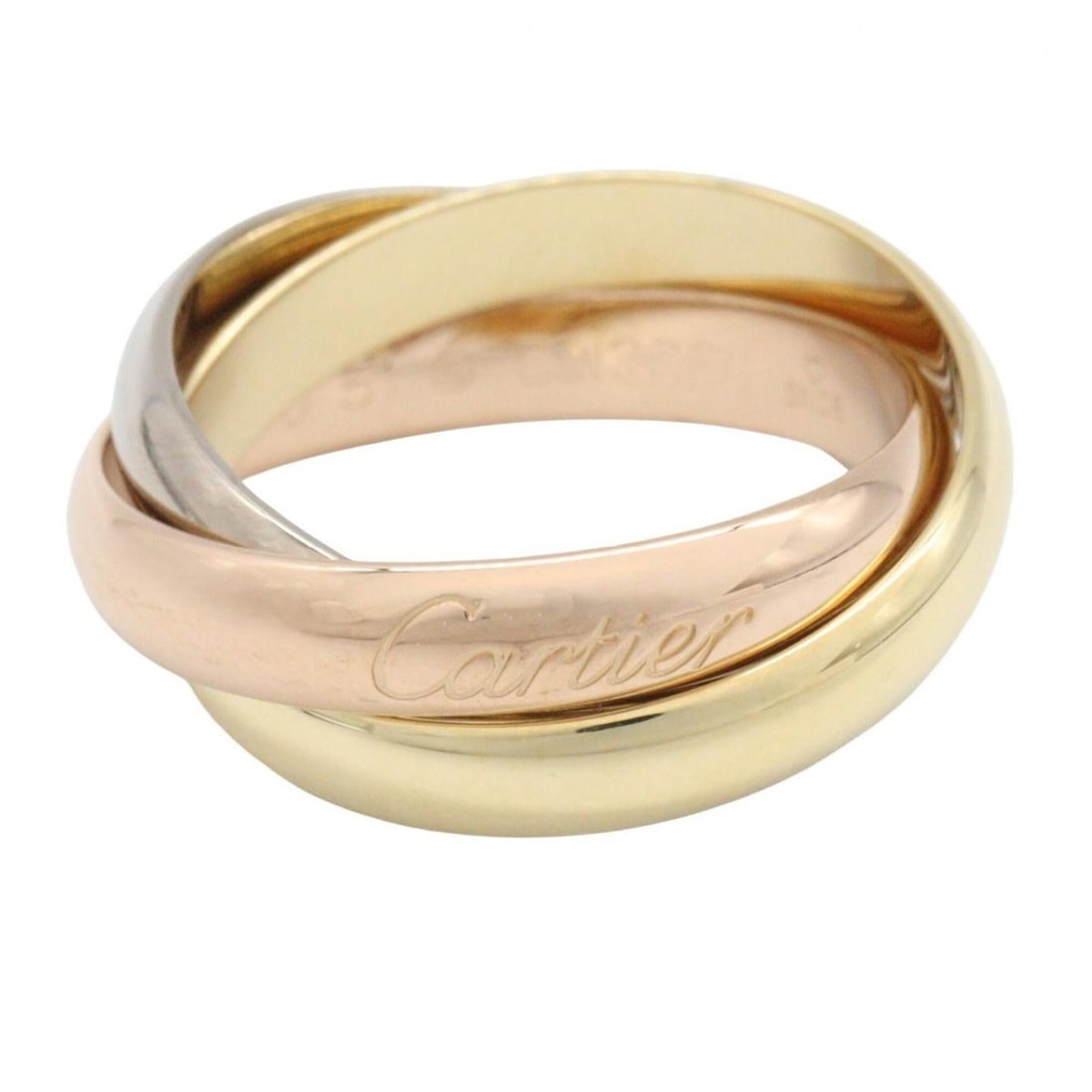 Cartier Trinity Ring - Ring/Finger Jewelry 18K (Yellow Gold), 18KWG (White 18KPG (Pink Gold) Women's: --- Catalog ---Category: SizeJP Size: 10US Size: 5.5Category: DesignType: Band ringColor: Gold, SilverGender: WomenMaterial: Pink gold (18K), White gold (18K), Yellow gold (18K)Category: GeneralBrand: