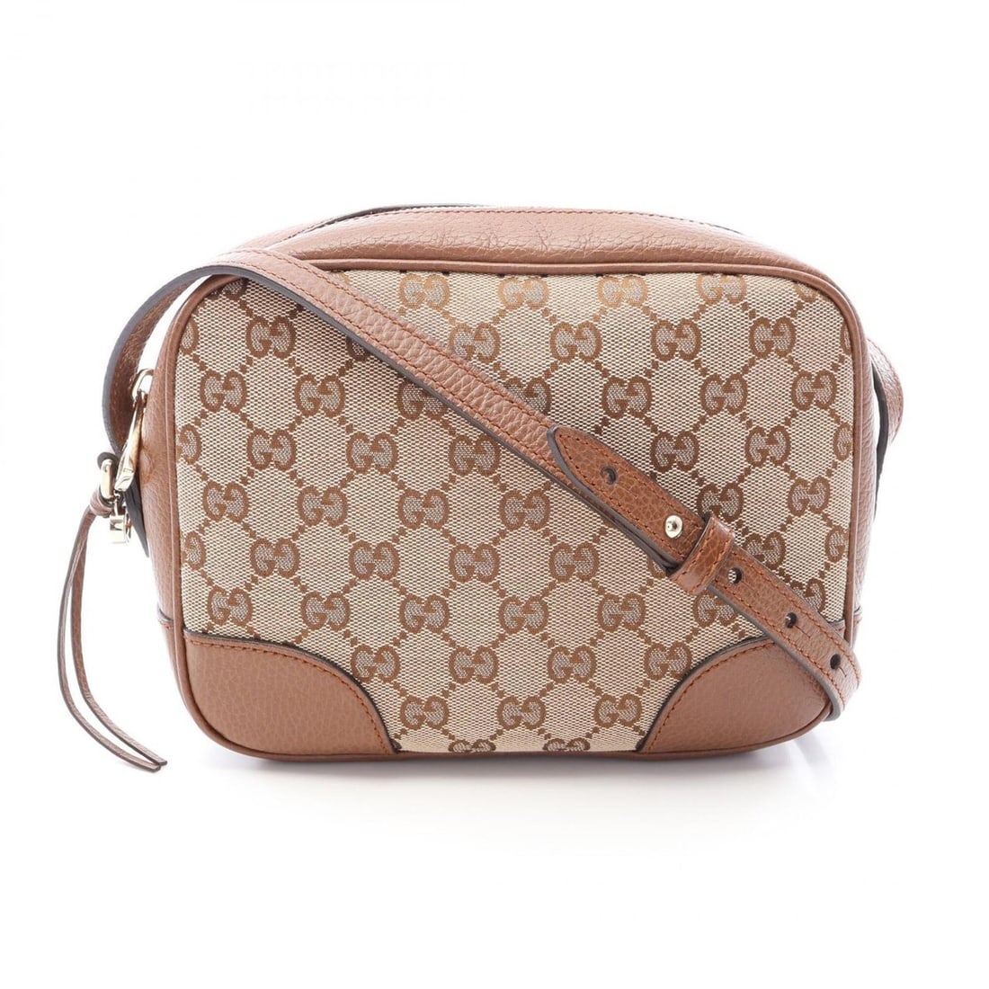 Gucci Bree GG Canvas Shoulder Bag/Handbag, and Leather, Women's, Beige/Brown, 449413 (1 of 16)