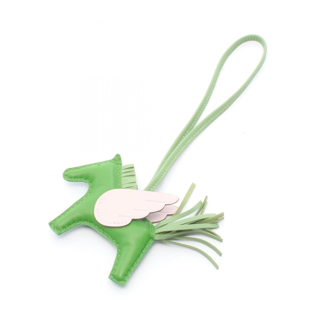 Hermes Rodeo Pegasus PM, Vert Yucca, Cricket, Mauve Pale, Charm, Accessory, Agneau Milo, Women's,: --- Catalog ---Category: DesignType: Handbag charmColor: Green, PinkGender: WomenMaterial: Agneau MiloCategory: GeneralBrand: Hermes--- Item List ---Section: ConditionRanking: Rank A Used - A few trac