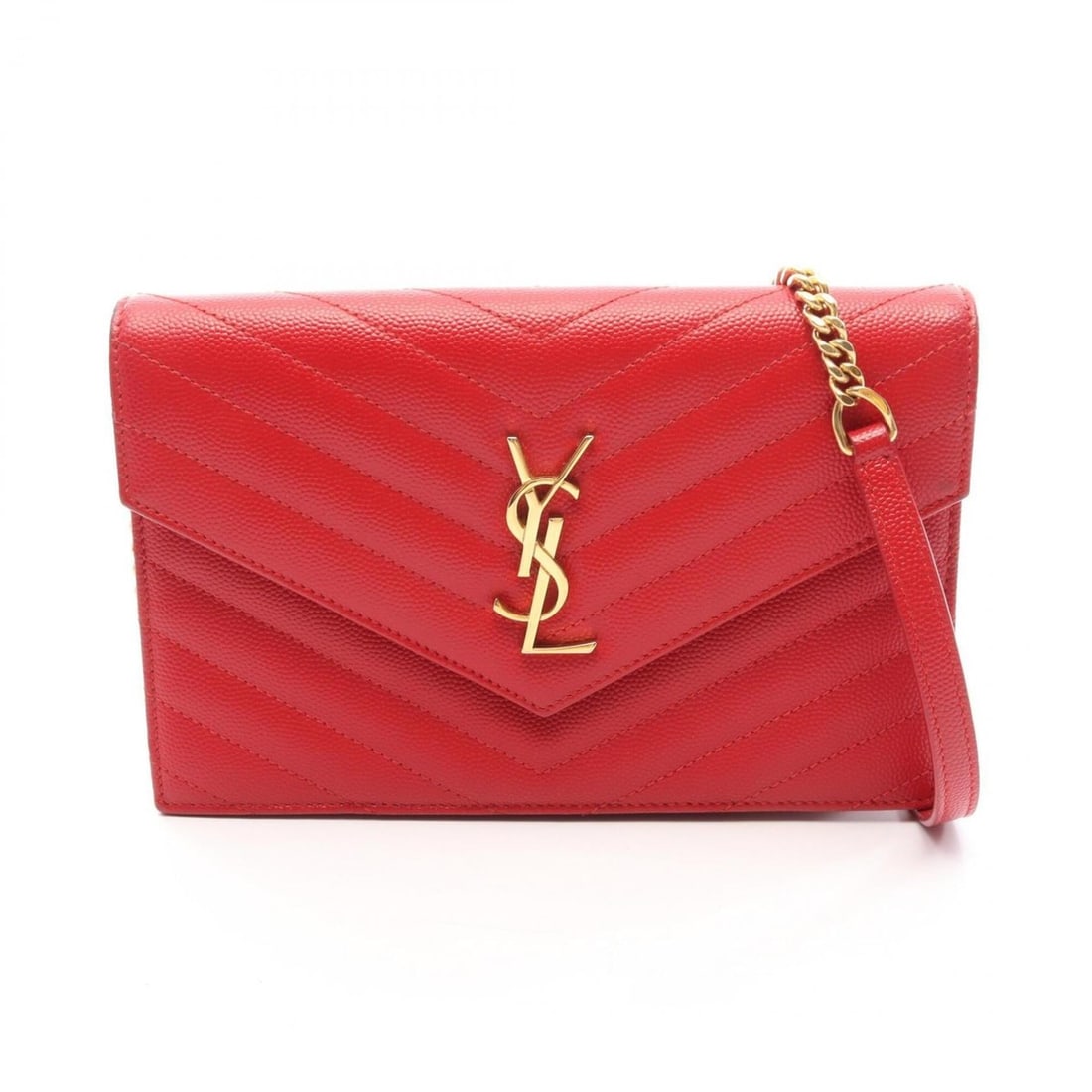 Yves Saint Laurent Saint Laurent Paris Cassandra Envelope Shoulder Bag/Handbag, Leather, Women's,: --- Catalog ---Category: SizeSize (HxWxD): 12cm x 19cm x 4cm / 4.72'' x 7.48'' x 1.57''Category: DesignType: Handbag, Shoulder bagColor: Red colorGender: WomenMaterial: Leather Category: GeneralBrand: