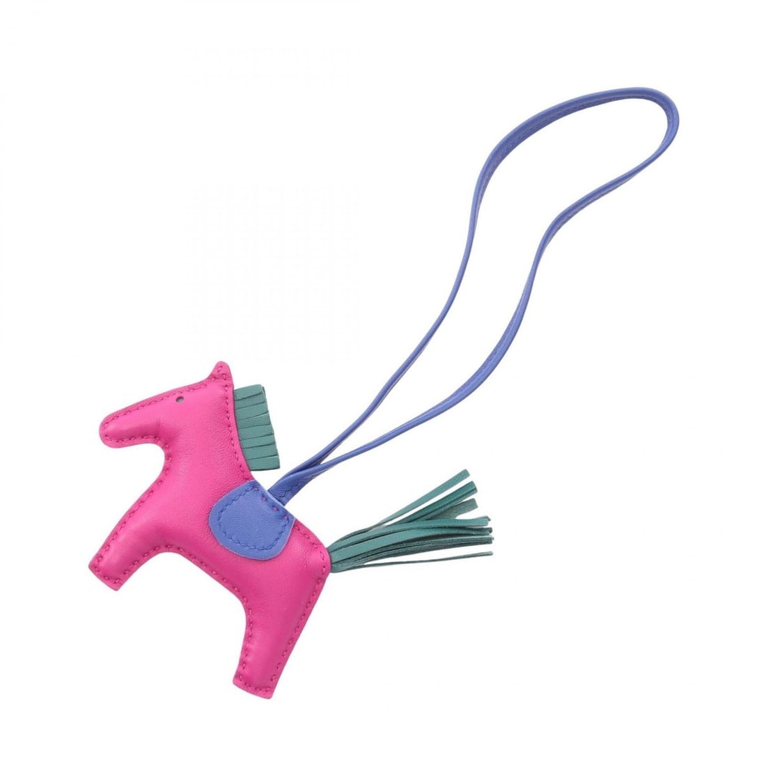 Hermes Rodeo PM Rose Purple Malachite Blue Electric Charm Accessory Agneau Milo Women's Pink Green: --- Catalog ---Category: DesignType: Handbag charmColor: Blue, Green, PinkGender: WomenMaterial: Agneau MiloCategory: GeneralBrand: Hermes--- Item List ---Section: ConditionRanking: Rank A Used - A fe