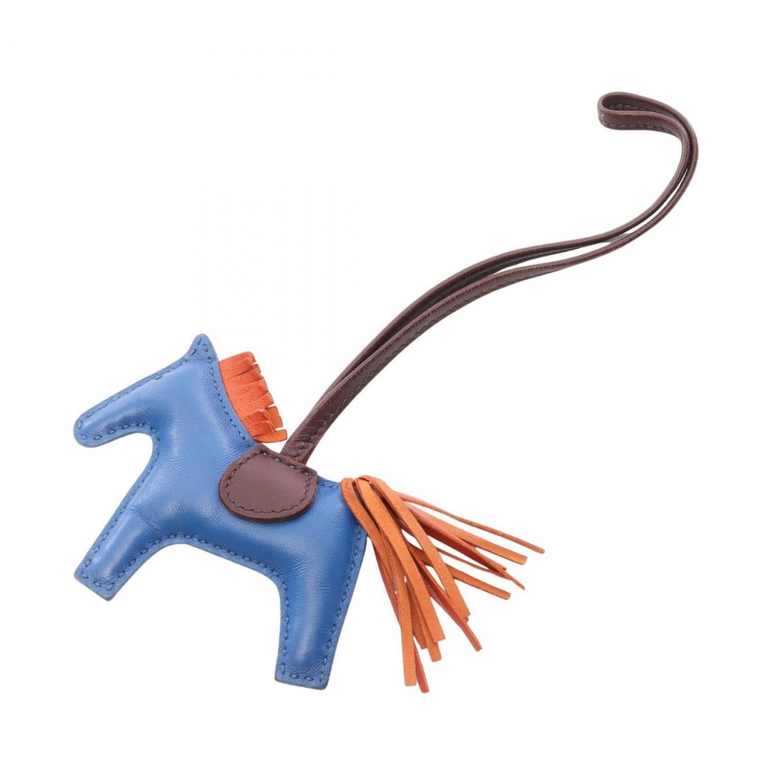 Hermes Rodeo PM Blue France Carnelian Rouge Sellier Charm Accessory Agneau Milo Women's Blue/Brown: --- Catalog ---Category: DesignType: Handbag charmColor: Blue, BrownGender: WomenMaterial: Agneau MiloCategory: GeneralBrand: HermesCountry of Origin: France--- Item List ---Section: ConditionRanking:
