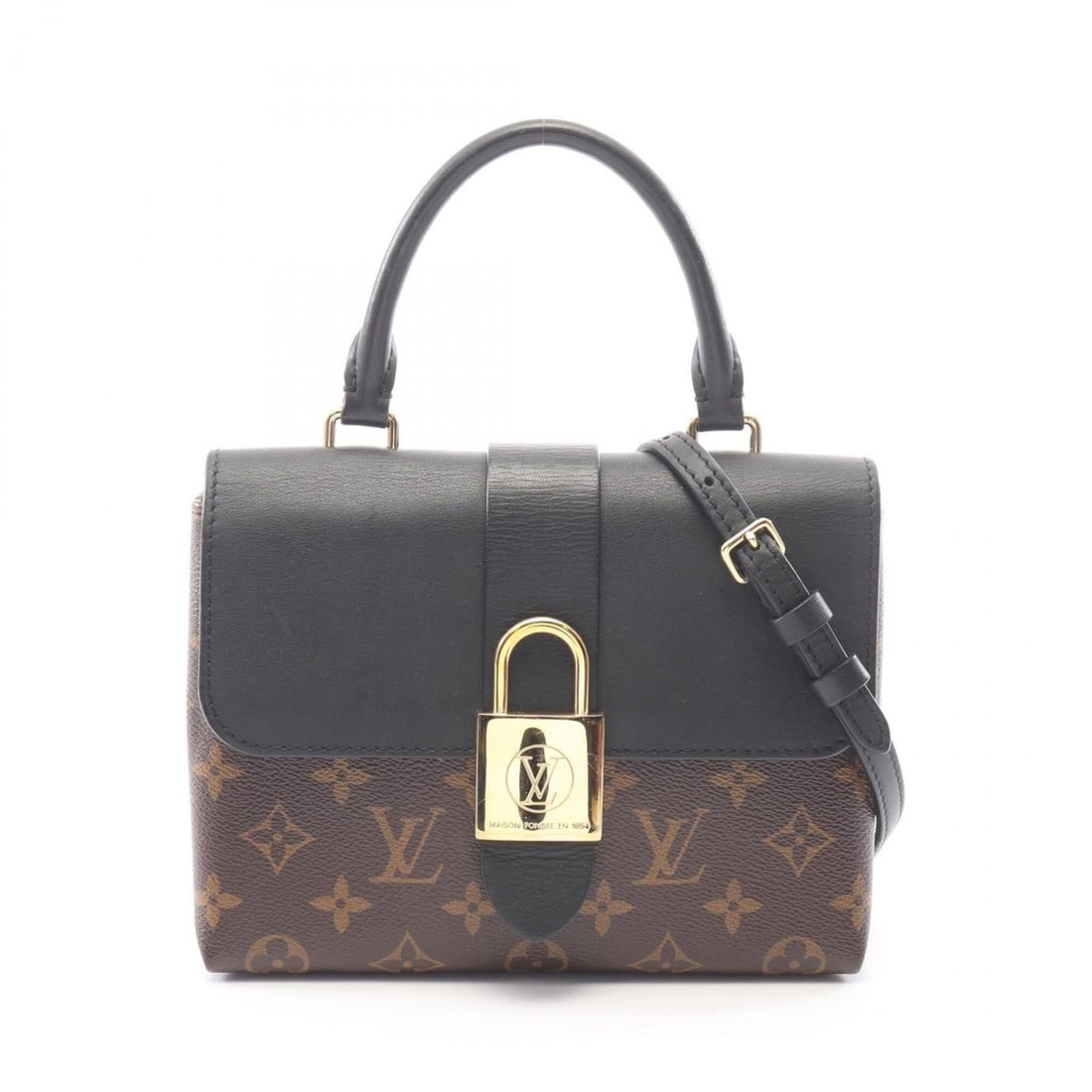 Louis Vuitton Rocky BB Monogram Noir 2-Way Handbag, Coated Canvas Leather, Women's, Brown/Black,: --- Catalog ---Category: SizeSize (HxWxD): 17cm x 20cm x 7cm / 6.69'' x 7.87'' x 2.75''Category: DesignType: HandbagColor: Black, BrownGender: WomenMaterial: Monogram Category: GeneralMPN: