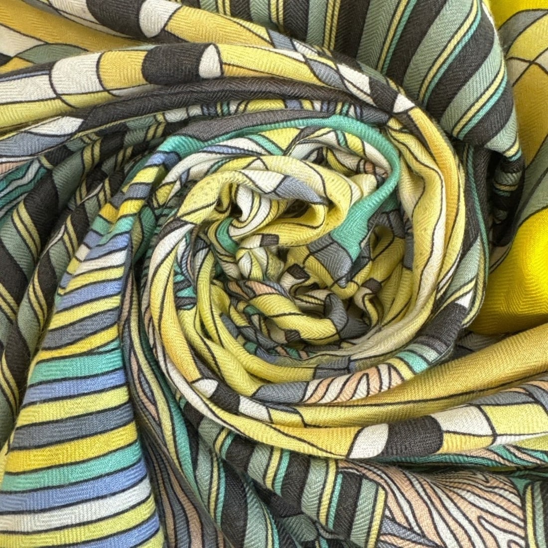 HERMES Point D'ORGUE Carre Geant Fermata Pierre Marie Scarf/Muffler, Yellow: --- Catalog ---Category: SizeSize (LxW): 1.35m x 1.37m / 53.34'' x 53.93''Category: DesignType: ScarfColor: YellowGender: WomenMaterial: Cashmere , Silk Category: GeneralBrand: Hermes--- Item List ---
