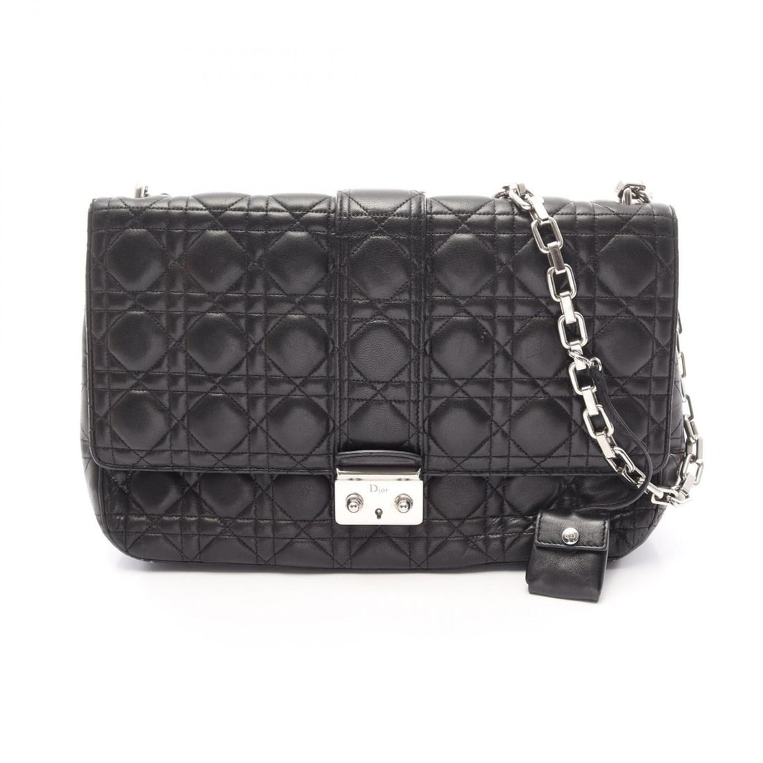Christian Dior Dior New Rock Cannage Shoulder Bag/Handbag, Leather, Women's, Black: --- Catalog ---Category: SizeSize (HxWxD): 22cm x 31cm x 8.5cm / 8.66'' x 12.2'' x 3.34''Category: DesignType: Handbag, Shoulder bagColor: BlackGender: WomenMaterial: Leather Category: GeneralBrand: