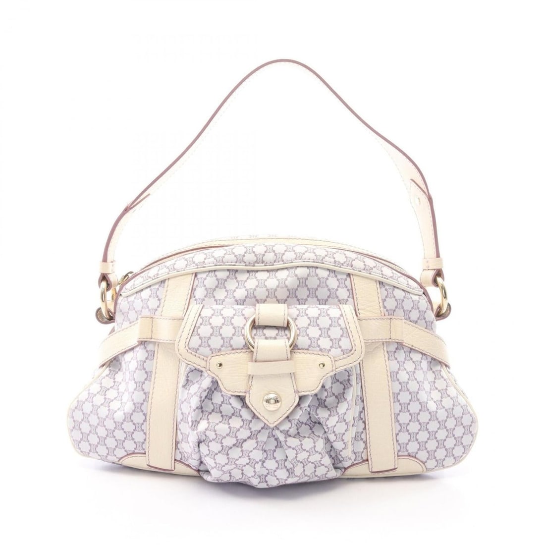 Celine Macadam Shoulder Bag/Handbag, Canvas and Leather, Women's, Purple/White: --- Catalog ---Category: SizeSize (HxWxD): 20cm x 35cm x 8cm / 7.87'' x 13.77'' x 3.14''Category: DesignType: Handbag, Shoulder bagColor: Purple, WhiteGender: WomenMaterial: Canvas , Leather