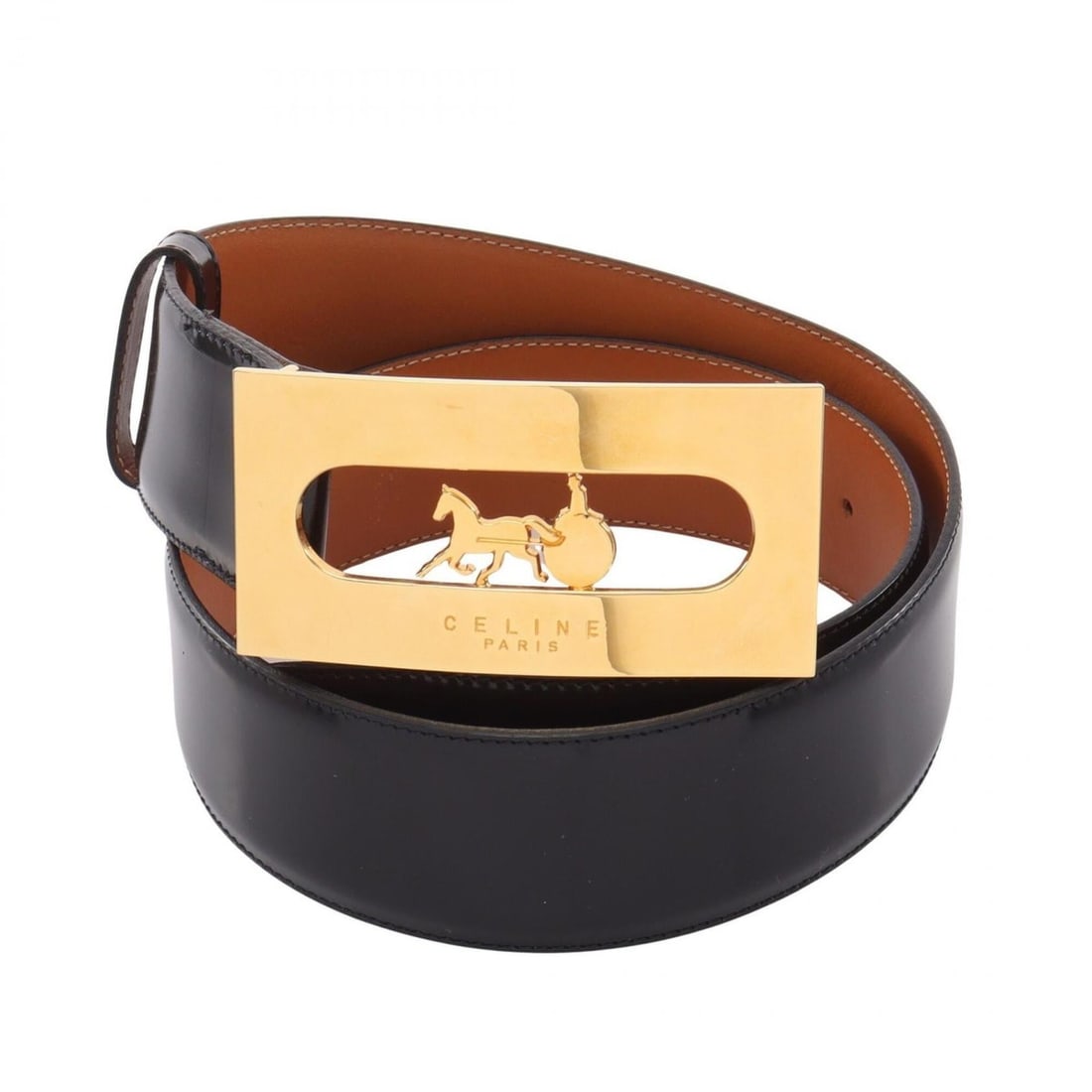 Celine Sulky Gold Hardware Belt, Patent Leather, Women's, Black: --- Catalog ---Category: SizeLength: 65cm - 75cm / 25.59'' - 29.52''Category: DesignType: Standard beltColor: BlackGender: WomenLeather/Fur Type: Patent leatherMaterial (Strap): Leather Category: