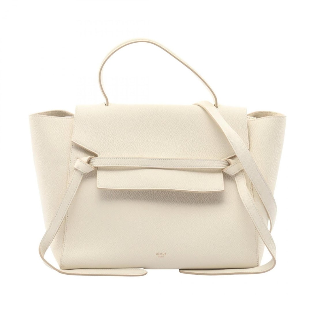 Celine BELT BAG MINI - 2-way handbag, leather, women's, white.: --- Catalog ---Category: SizeSize (HxWxD): 25cm x 28cm x 16.5cm / 9.84'' x 11.02'' x 6.49''Category: DesignType: HandbagColor: WhiteGender: WomenMaterial: Leather Category: GeneralBrand: Celine---