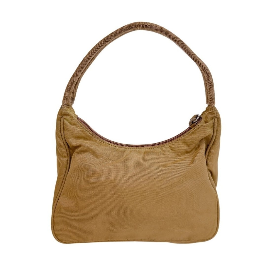 PRADA Triangle Nylon Pouch, Beige - 2