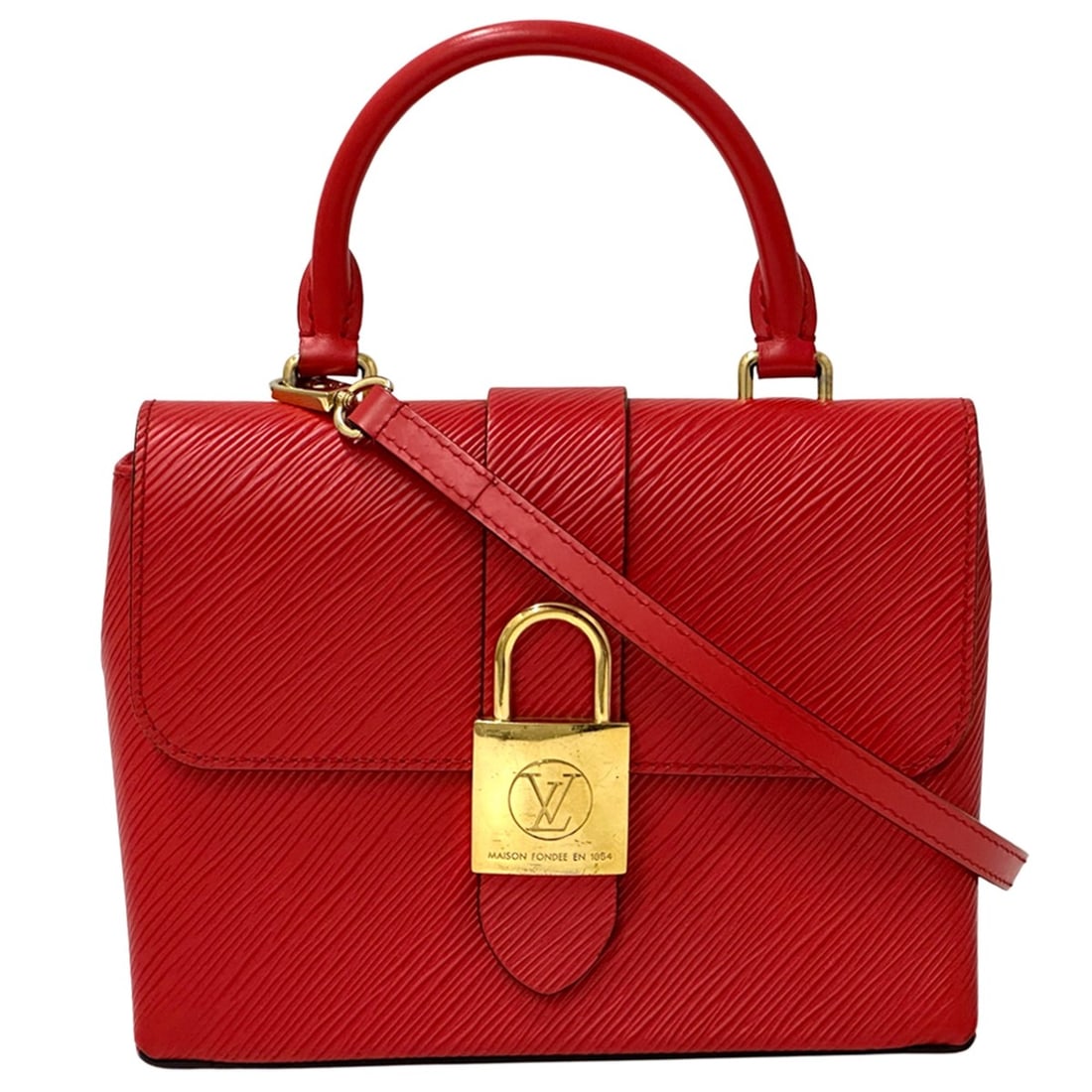 Louis Vuitton LOUIS VUITTON Epi Leather Handbag for Women, 2-way Handbag/Shoulder Bag, Rocky BB,: --- Catalog ---Category: SizeSize (HxWxD): 15cm x 20cm x 7.5cm / 5.9'' x 7.87'' x 2.95''Category: DesignType: Handbag, Shoulder bagColor: Coquelicots, Red colorGender: WomenMaterial: Epi leather Categ