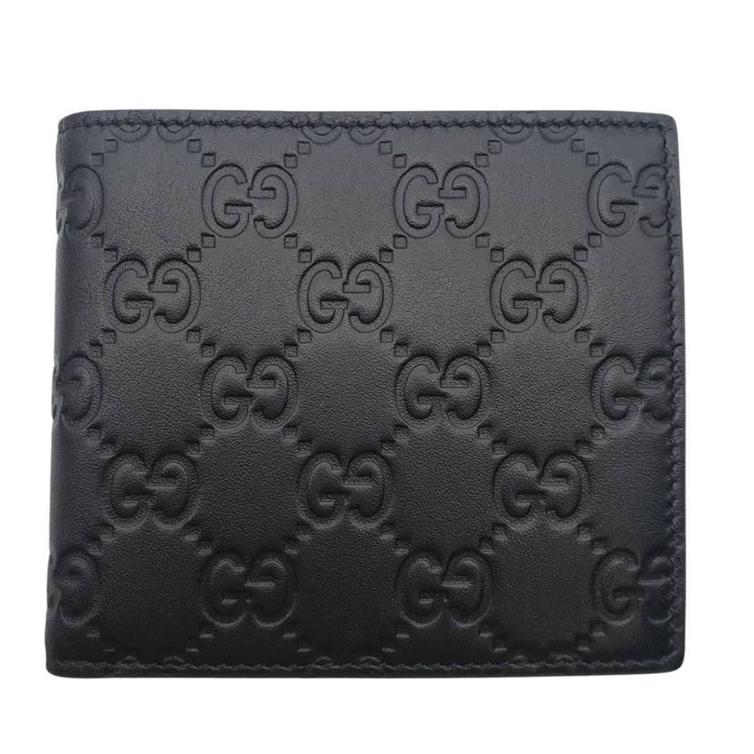 Gucci women's wallet, brand name GG emblem, bi-fold leather, black, 850177, logo: --- Catalog ---Category: SizeSize (HxWxD): 9.5cm x 11cm x 1.4cm / 3.74'' x 4.33'' x 0.55''Category: DesignType: Wallet (bi-fold)Color: BlackGender: WomenMaterial: Leather Category: GeneralMPN: 850177B