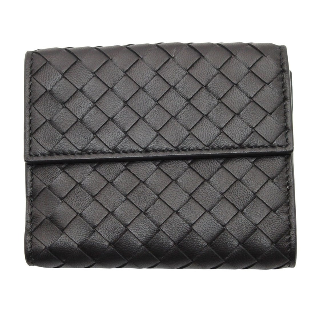 Bottega Veneta men's wallet, brand name, Intrecciato weave, bi-fold leather black, compact wallet: --- Catalog ---Category: SizeSize (HxWxD): 9cm x 11cm x 2.5cm / 3.54'' x 4.33'' x 0.98''Category: DesignType: Wallet (bi-fold)Color: BlackGender: MenMaterial: Leather Category: GeneralBrand: Bottega V