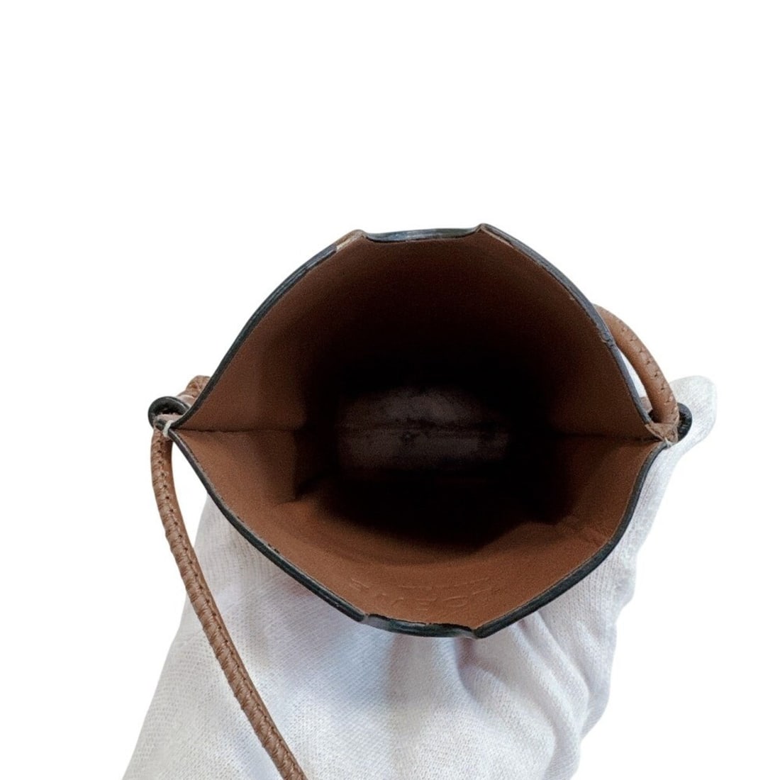 LOEWE Leather Pouch, Brown - 7