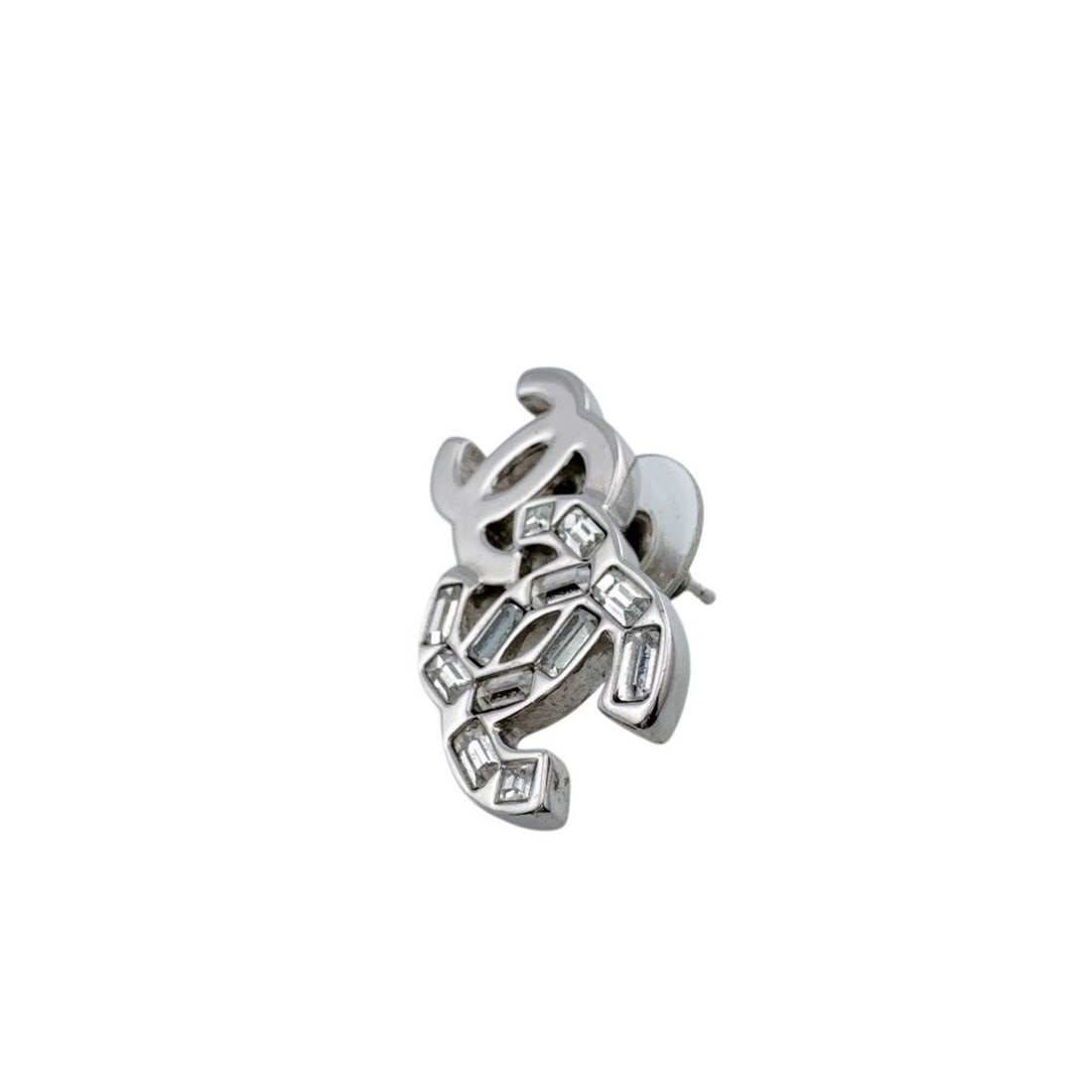 CHANEL (Chanel) Metal Earrings, Silver, with comments, B22P (1 of 18)