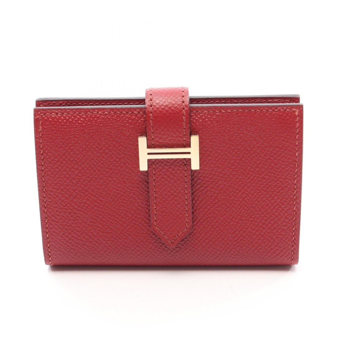 Hermes Bearn Mini Rouge Grenat Business Card Holder/Card Case Accessory, Veau Epsom Leather,: --- Catalog ---Category: DesignType: Card caseColor: Red colorGender: WomenCategory: GeneralBrand: HermesCategory: Physical PropertiesSize (HxWxD): 7cm x 10cm x 2cm / 2.75'' x 3.93'' x 0.78''--- Item 