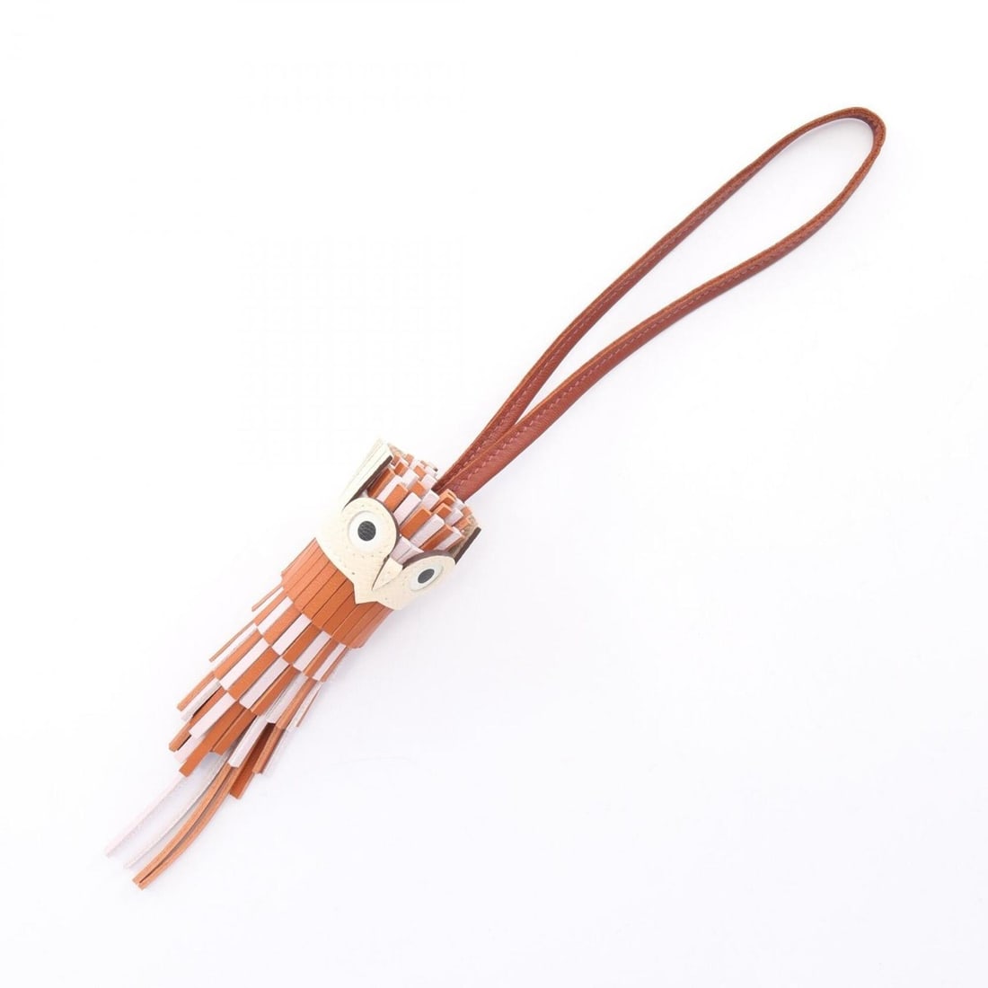 Hermes Chouette Pain d'Épices Mauve Père Sienne Nata Charm Accessory, Agneau Milo Veau Epsom: --- Catalog ---Category: DesignType: Handbag charmColor: Brown, Multi-colorGender: WomenMaterial: Agneau Milo, Epsom leatherCategory: GeneralBrand: Hermes--- Item List ---Section: ConditionRanking: Ra