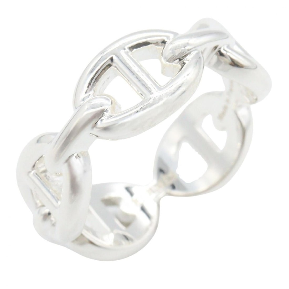 Hermes Chaine d'Ancre PM Ring - Sterling Silver 925 Women's Ring/Finger Tone: --- Catalog ---Category: SizeJP Size: 12US Size: 6.5Category: DesignType: Band ringColor: SilverGender: WomenMaterial: Silver 925Category: GeneralBrand: Hermes--- Item List ---Section: ConditionRankin