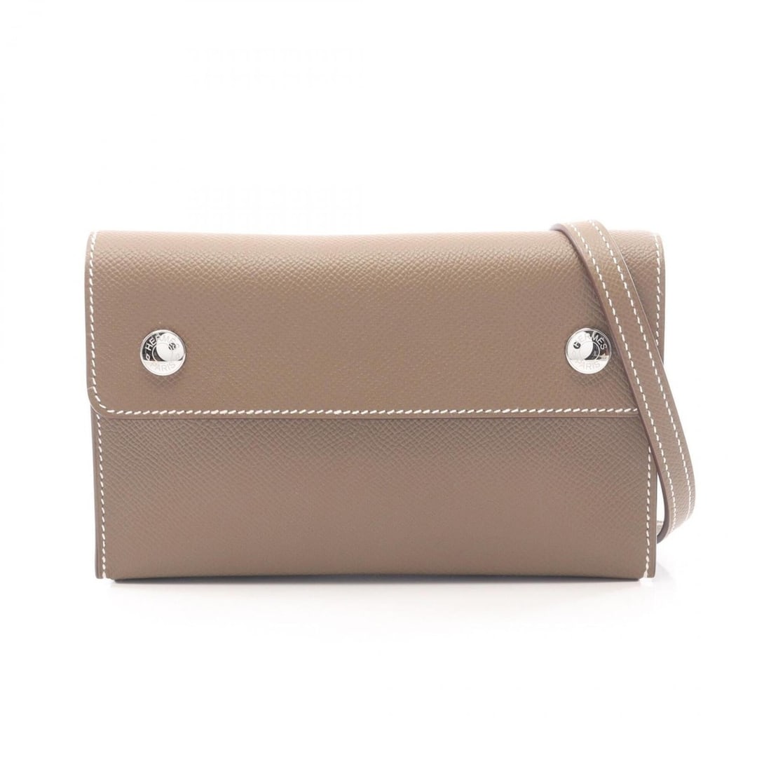 Hermes Snap Tougo Etoupe Shoulder Bag Handbag Leather Veau Epsom Women's Gray: --- Catalog ---Category: SizeSize (HxWxD): 11cm x 18cm x 3cm / 4.33'' x 7.08'' x 1.18''Category: DesignType: Handbag, Shoulder bagColor: Etoupe gray, GrayGender: WomenMaterial: Epsom leather , Leather