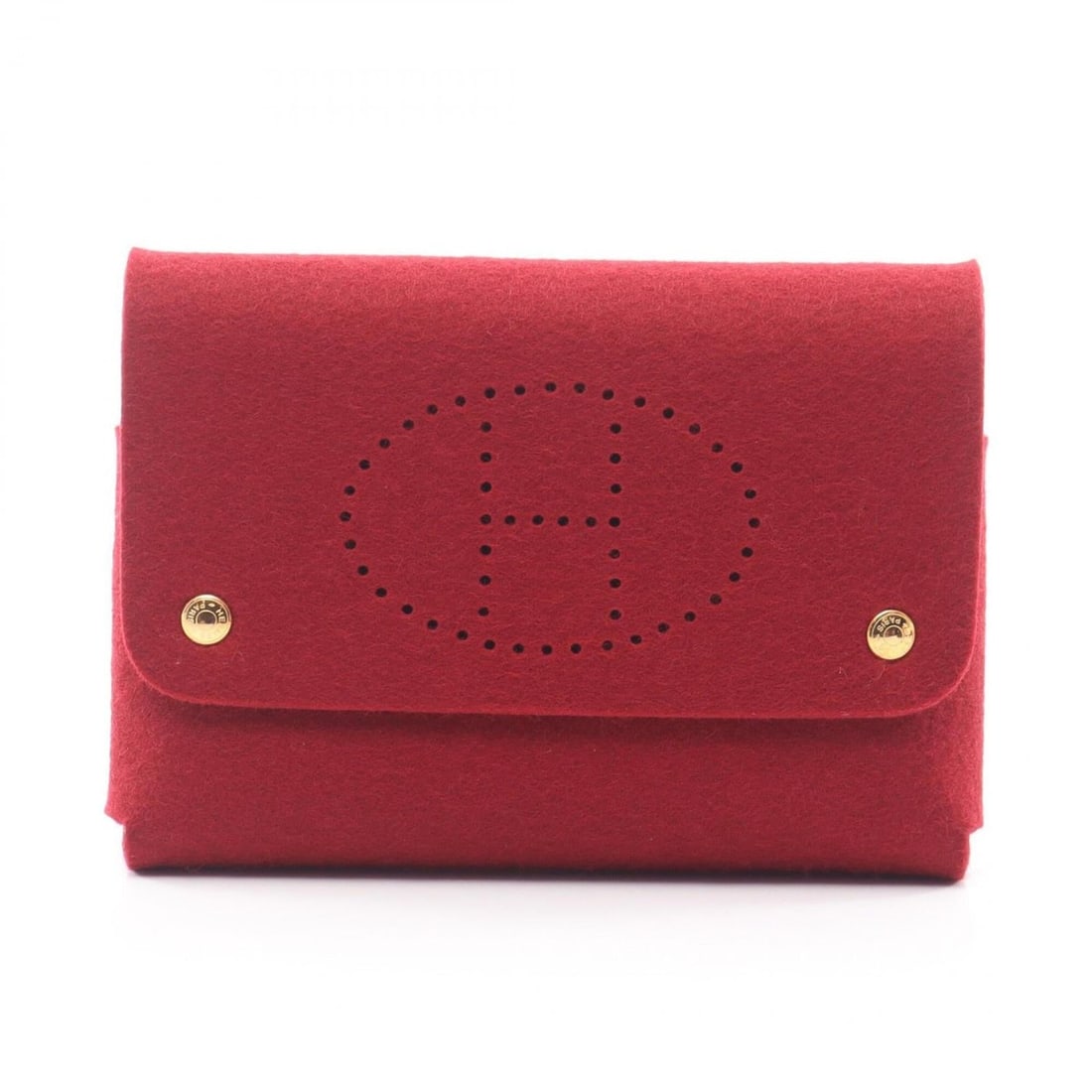 Hermes Etui Carte GM playing card case, handbag, pouch, felt, women's, red: --- Catalog ---Category: SizeSize (HxWxD): 10.5cm x 14.5cm / 4.13'' x 5.7''Category: DesignType: Handbag, PouchColor: Red colorGender: WomenMaterial: Felt Hardware Color: GoldCategory: GeneralBrand: H