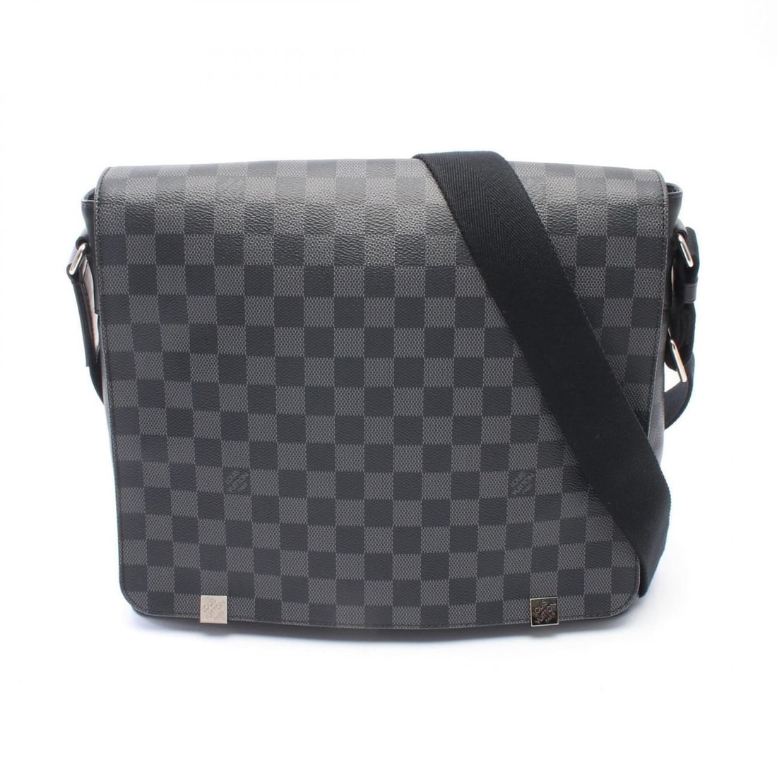 Louis Vuitton District MM NM Damier Graphite Shoulder Bag/Handbag, Coated Canvas Leather, Men's,: --- Catalog ---Category: SizeSize (HxWxD): 29cm x 32cm x 8cm / 11.41'' x 12.59'' x 3.14''Category: DesignType: Handbag, Shoulder bagColor: BlackGender: MenMaterial: Coated canvas , Leather Category: G