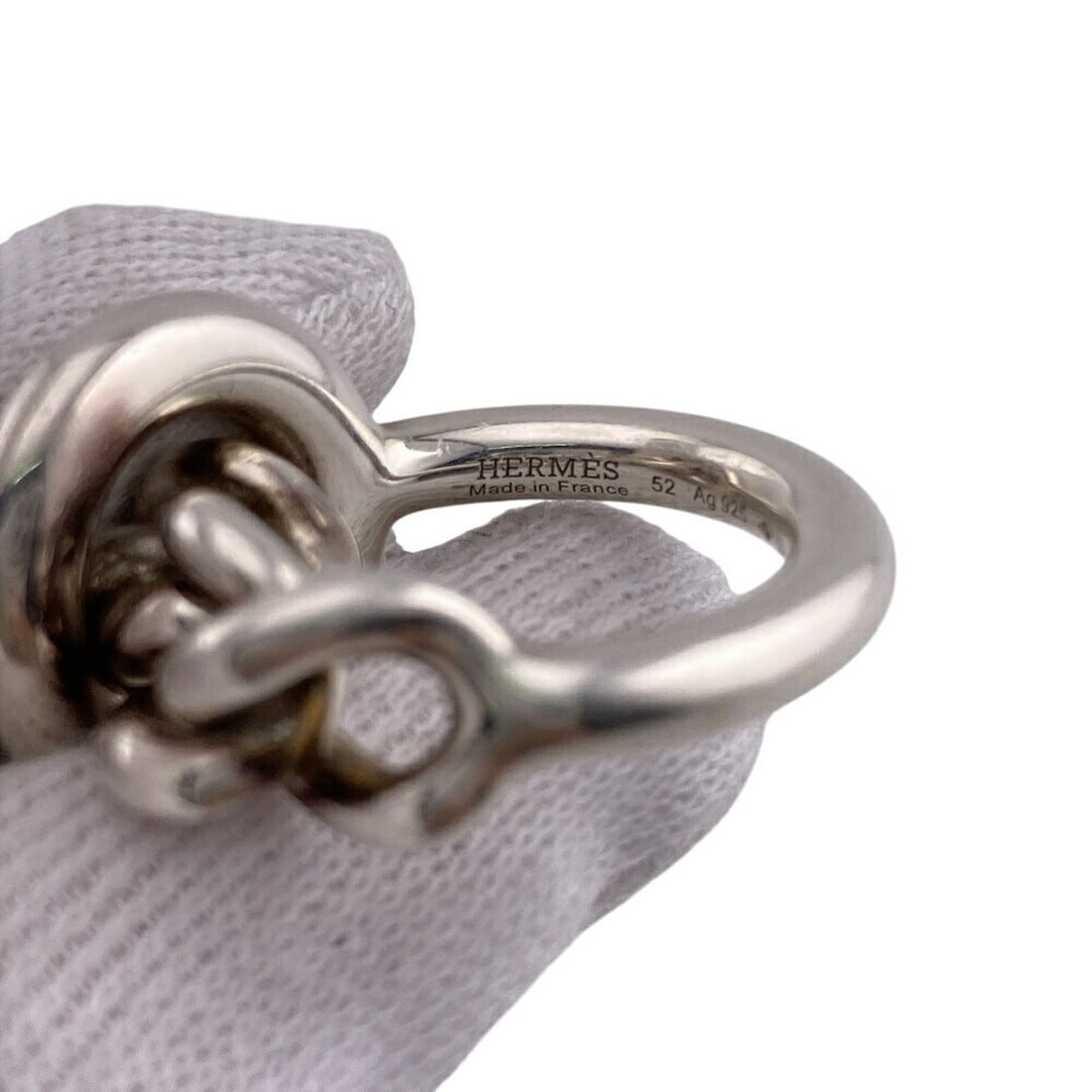 HERMES Croisette GM Ring (Silver) - 9