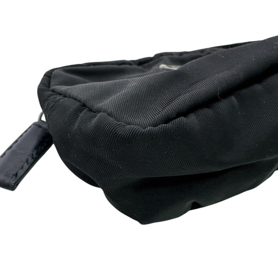PRADA Triangle Nylon Pouch, Black - 3