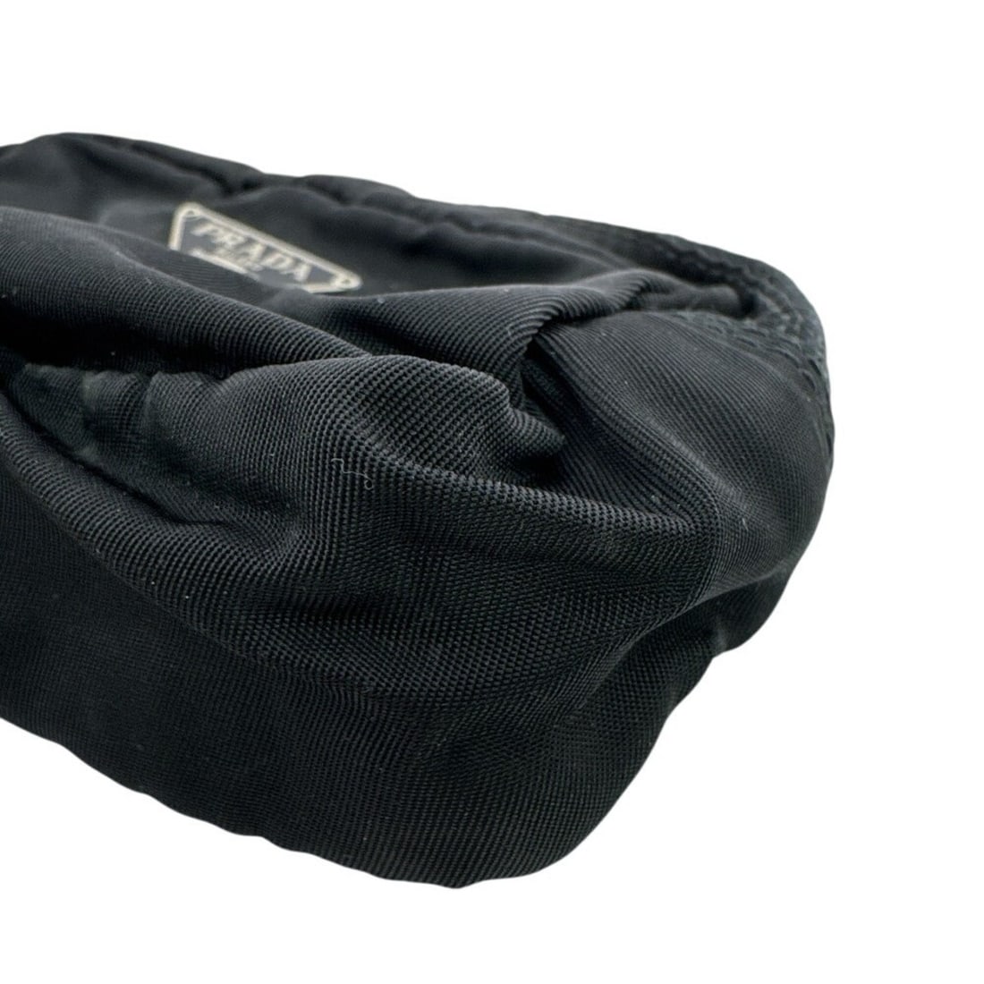 PRADA Triangle Nylon Pouch, Black - 4