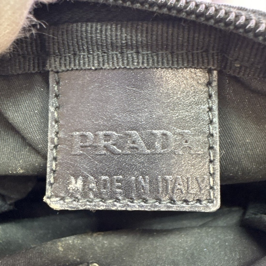 PRADA Triangle Nylon Pouch, Black - 8