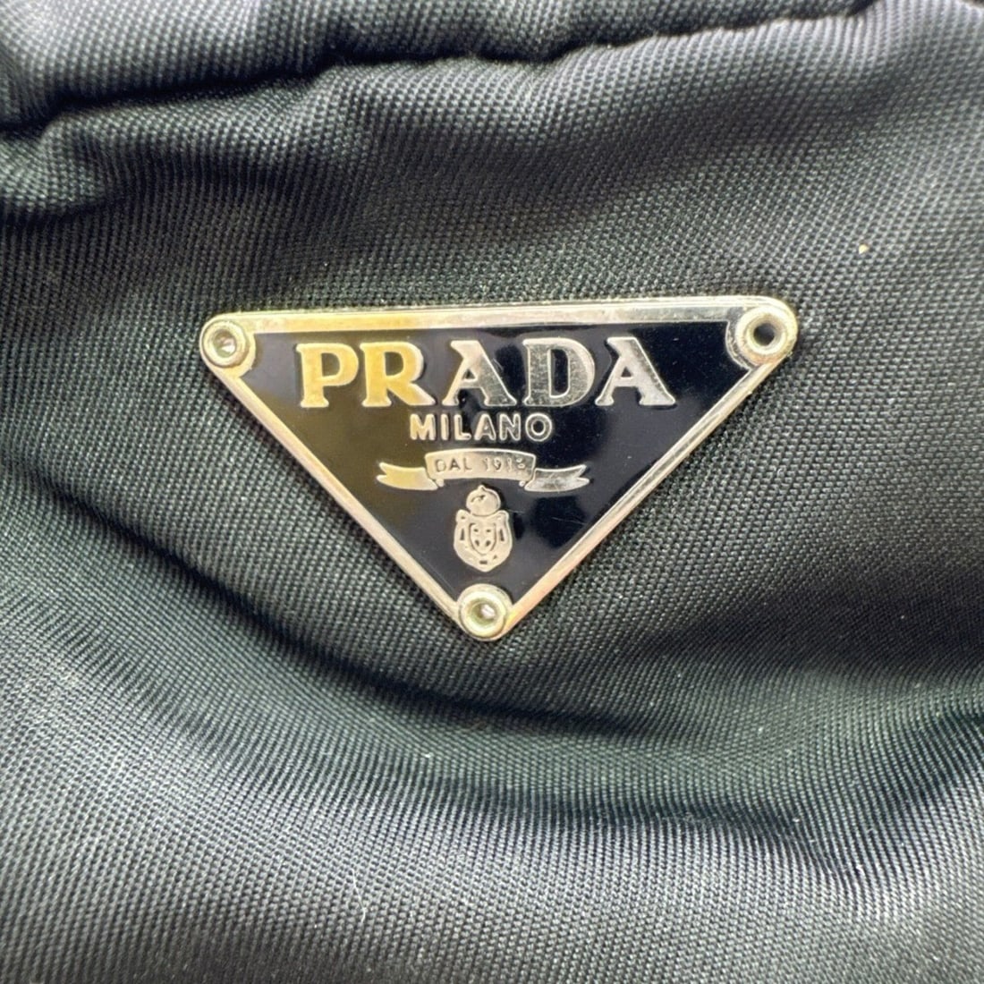 PRADA Triangle Nylon Pouch, Black - 9