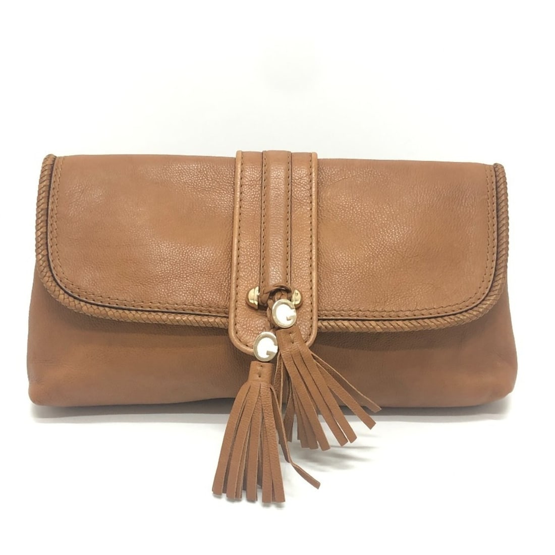 GUCCI 257030 Marcheche GG Tassel Bag, Second Clutch Leather, Women's, Brown: --- Catalog ---Category: SizeSize (HxWxD): 21cm x 35cm x 6cm / 8.26'' x 13.77'' x 2.36''Category: DesignType: Clutch bagColor: BrownStyle: CasualGender: WomenClosure: MagnetMaterial: Leather
