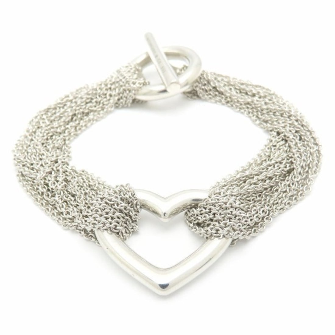 TIFFANY&Co. Tiffany Open Heart Toggle Chain Bracelet SV925 Women's 295876: --- Catalog ---Category: SizeTotal Length: 18cm / 7.08''Category: DesignType: Charm braceletGender: WomenMaterial: Silver 925Category: GeneralLine: Open HeartBrand: Tiffany--- Item List ---Section: Co