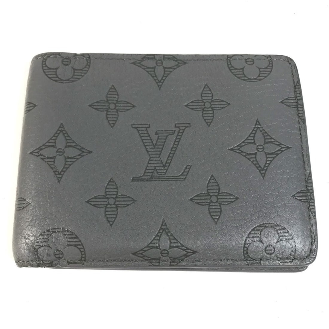 LOUIS VUITTON M81383 Monogram Shadow Portefeuille Multiple Compact Wallet, Bi-fold Leather,: --- Catalog ---Category: SizeSize (HxWxD): 9cm x 12cm / 3.54'' x 4.72''Category: DesignType: Wallet (bi-fold)Color: GrayGender: Men,Women,UnisexMaterial: Monogram Shadow Category: GeneralLine: Monogra