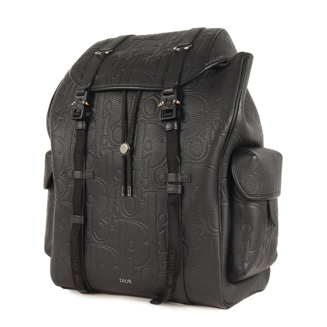 Dior bag, black, 25AW Hit the Road backpack 1ESBA205LLG, men's.: --- Catalog ---Category: SizeSize (HxWxD): 43cm x 34cm x 15cm / 16.92'' x 13.38'' x 5.9''Category: DesignType: BackpackColor: BlackGender: Women,MenMaterial: Leather Leather/Fur Type: CalfskinCategory