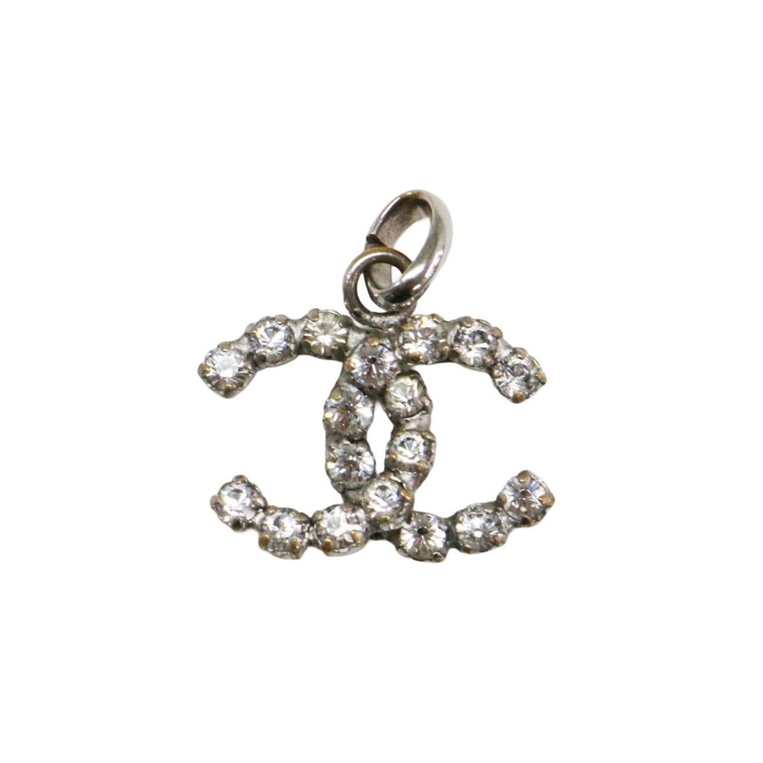 CHANEL Chanel Coco Mark Rhinestone Pendant Top Charm Silver Women's: --- Catalog ---Category: SizePendant Size: 25mm x 21mm / 0.98'' x 0.82''Category: DesignColor: SilverGender: WomenNecklace Type: PendantCategory: GeneralBrand: ChanelCountry of Origin: France--- Item 