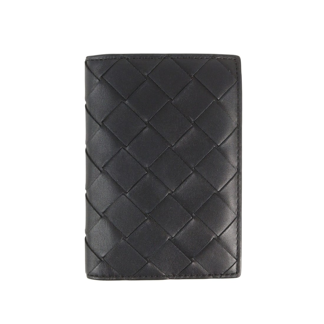BOTTEGA VENETA Intrecciato Flap Card Case, Black, Men's Business Holder: --- Catalog ---Category: DesignType: Card caseColor: BlackGender: MenMaterial: Intrecciato Category: GeneralMPN: 749417Brand: Bottega VenetaCountry of Origin: ItalyCategory: Physical PropertiesSize (H