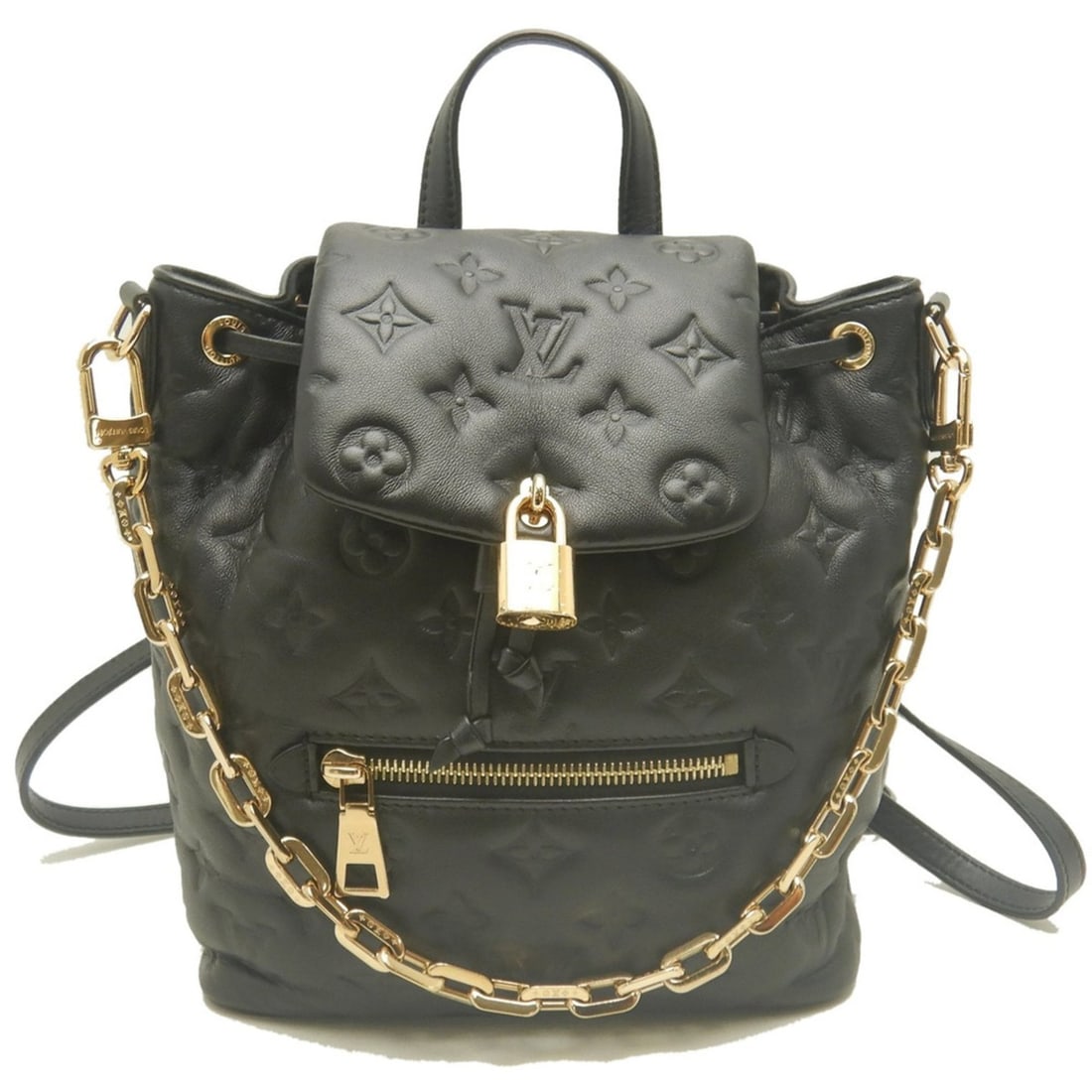 LOUIS VUITTON Coussin Backpack PM M13357 Noir Women's 254226: --- Catalog ---Category: SizeSize (HxWxD): 26cm x 21cm x 10cm / 10.23'' x 8.26'' x 3.93''Category: DesignType: BackpackColor: NoirGender: WomenMaterial: Leather Hardware Color: GoldLeather/Fur Type:
