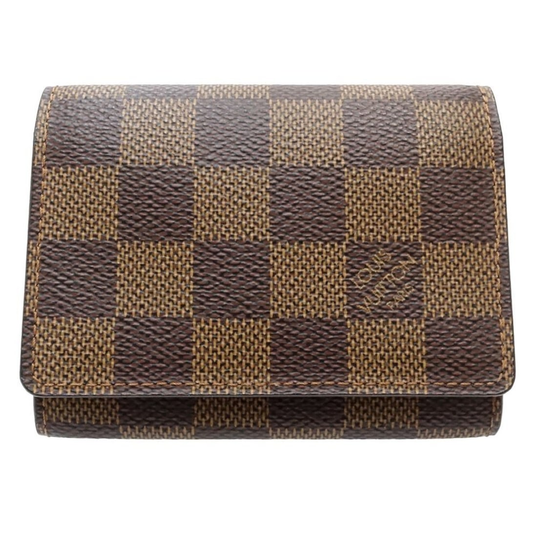 LOUIS VUITTON Damier Business Card Holder/Card Case N62920 Enveloppe Carte de Visite Ebene Women's: --- Catalog ---Category: DesignType: Card caseColor: EbeneGender: WomenMaterial: Damier Canvas Category: GeneralLine: DamierBrand: Louis VuittonCategory: Physical PropertiesSize (HxWxD): 8cm x 10.5cm 