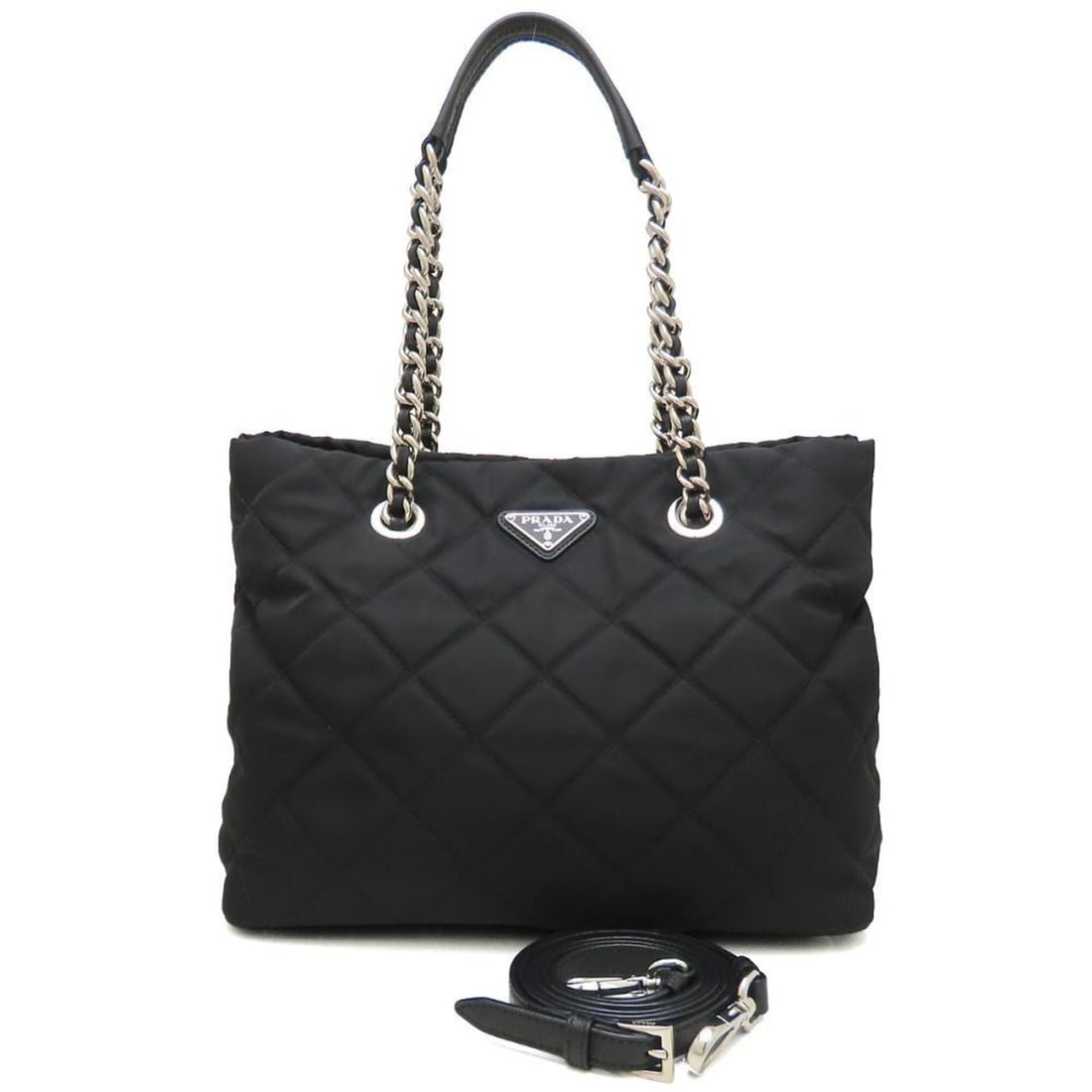 PRADA IMPUNTU 2-Way Tote Bag 1BG740, Tessuto Nylon x Leather, NERO Black, Outlet, Women's, 353513: --- Catalog ---Category: SizeSize (HxWxD): 23cm x 28cm x 17cm / 9.05'' x 11.02'' x 6.69''Category: DesignType: Tote bagColor: BlackGender: WomenMaterial: Nylon , Leather Hardware Color: