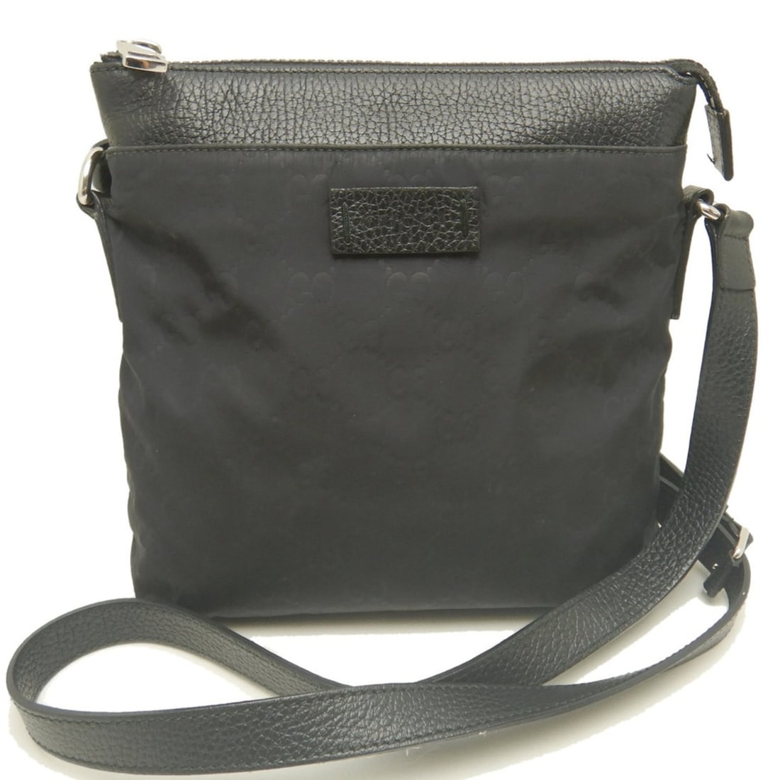 GUCCI GG Nylon 510339 Shoulder Bag, x Leather, Black, Outlet, Women's, 254219 (1 of 20)