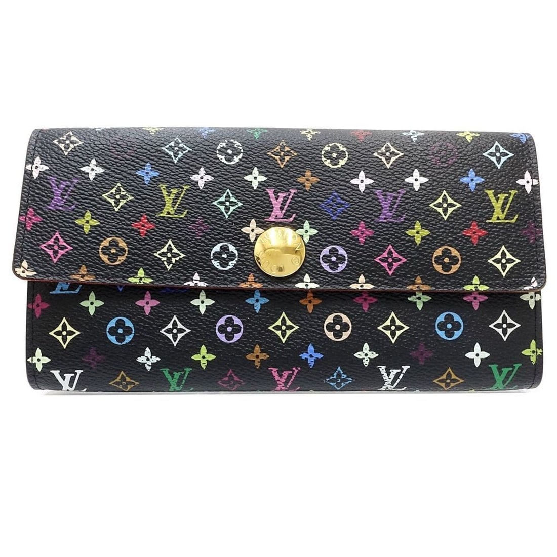 LOUIS VUITTON Multi-color Long Wallet M93533 Portefeuille Sarah Noir Women's 182268 (1 of 13)