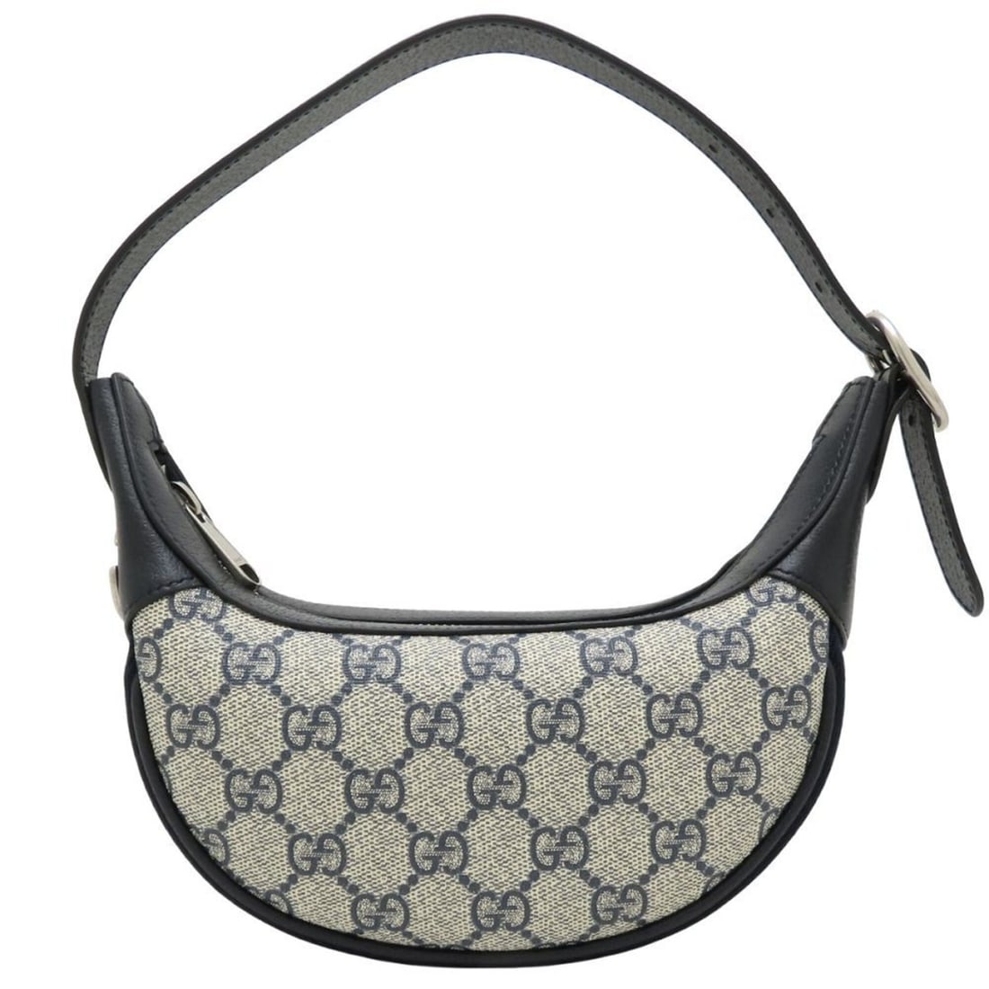 GUCCI Mini Handbag 658551 Sherry Accessory Pouch GG Supreme Canvas x Leather Navy Women's 353511: --- Catalog ---Category: SizeSize (HxWxD): 9cm x 19cm x 5.5cm / 3.54'' x 7.48'' x 2.16''Category: DesignType: Handbag, PouchColor: Beige, NavyGender: WomenMaterial: GG Supreme , Canvas , Leather Categ