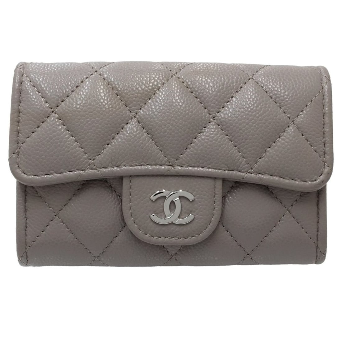 CHANEL Classic Flap Coin Purse, Matelassé Caviar Skin, Beige, Women's Card Case/Business Holder: --- Catalog ---Category: DesignType: Card caseColor: BeigeGender: WomenMaterial: Grained Calfskin Category: GeneralMPN: LN4AKXUEBrand: ChanelCountry of Origin: FranceCategory: Physical PropertiesSize 