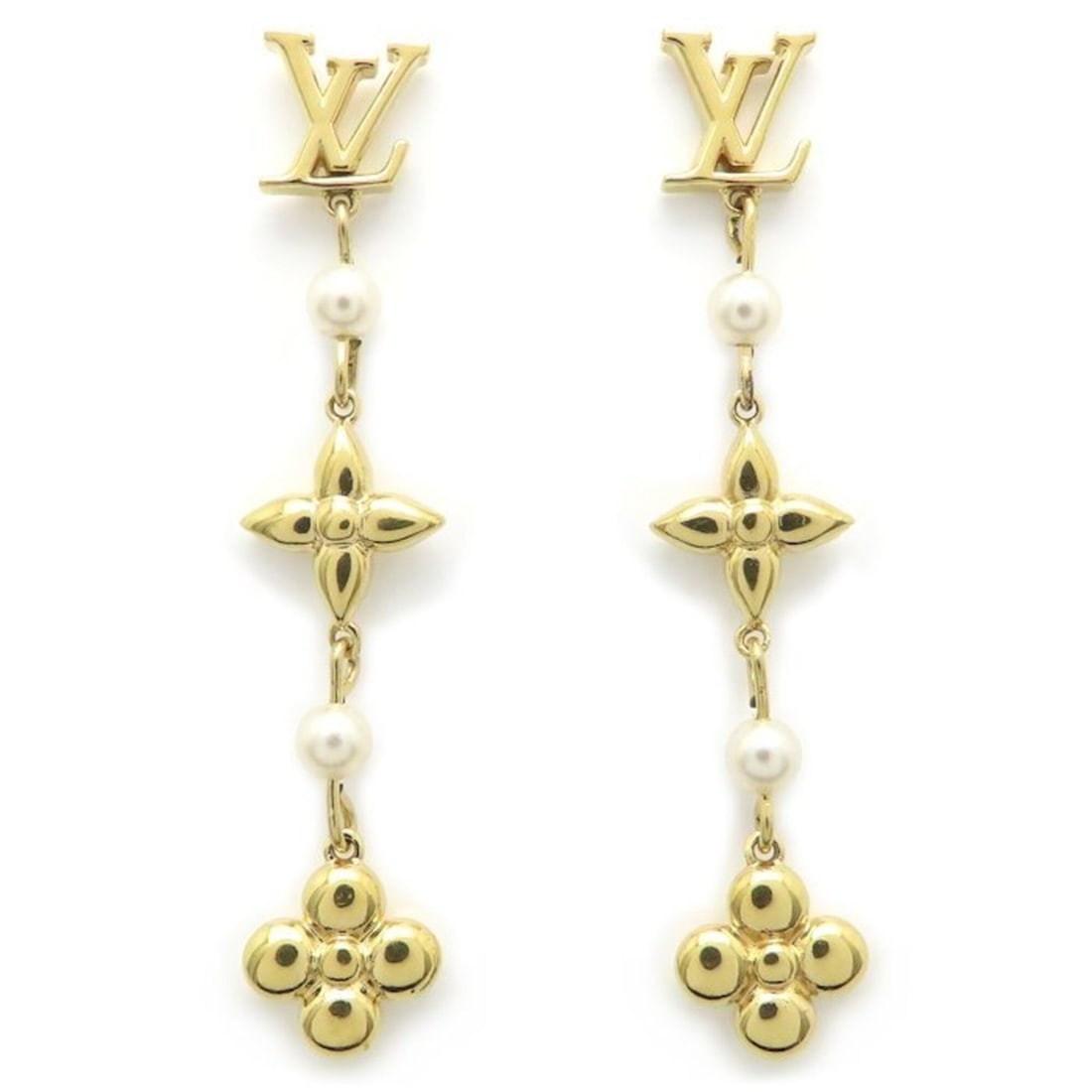 LOUIS VUITTON Pendant Louisa Earrings M01577 295880: --- Catalog ---Category: SizeSize (HxWxD): 53.50mm x 8.60mm / 2.11'' x 0.34''Category: DesignType: Chain earringsColor: GoldGender: WomenMaterial: Gold platingCategory: GeneralMPN: M01577Brand: Louis 