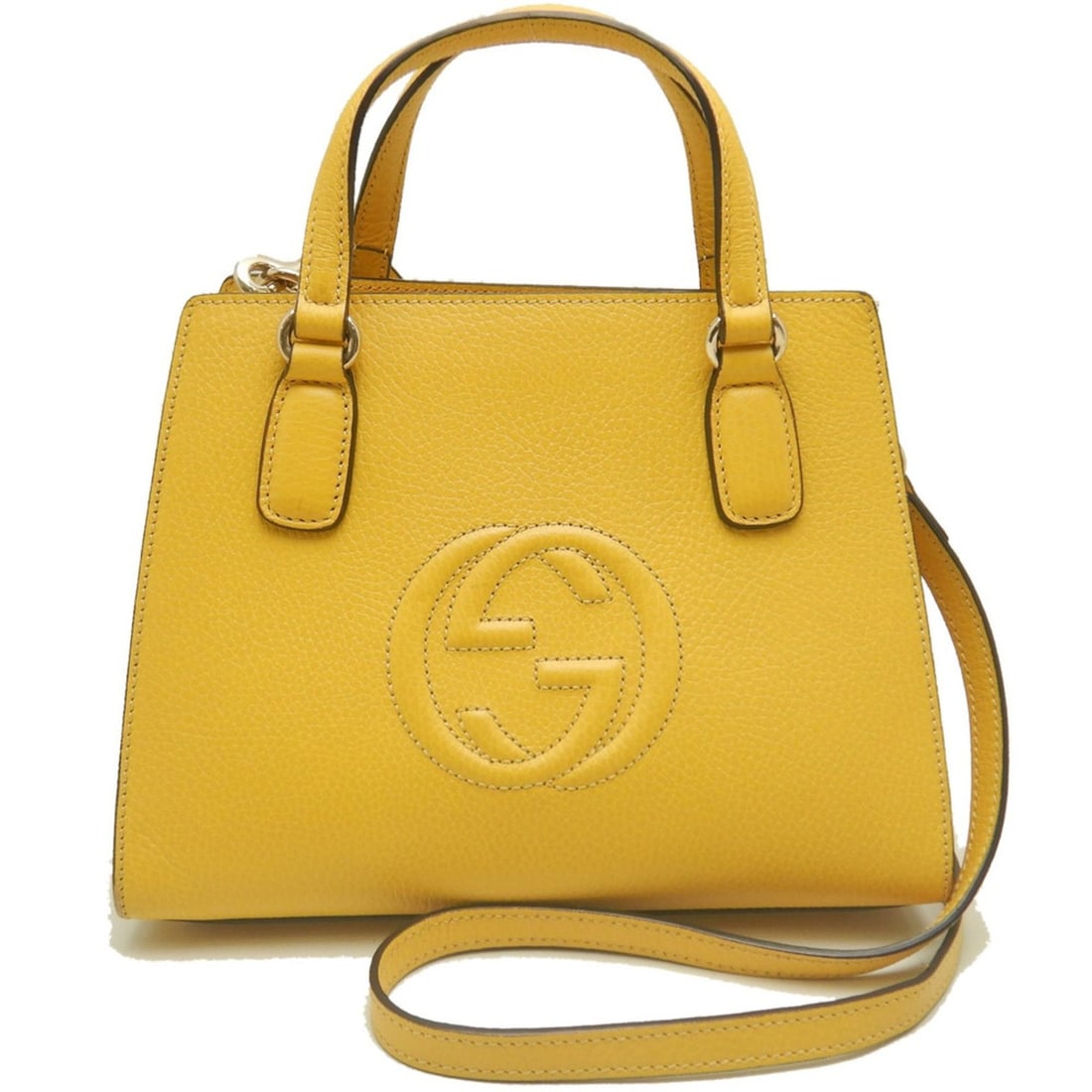 GUCCI Soho 607722 Handbag, Leather, Yellow, Outlet, Women's, 254215: --- Catalog ---Category: SizeSize (HxWxD): 20cm x 25.5cm x 12.5cm / 7.87'' x 10.03'' x 4.92''Category: DesignType: HandbagColor: YellowGender: WomenMaterial: Leather Category: GeneralMPN: 607722Brand: