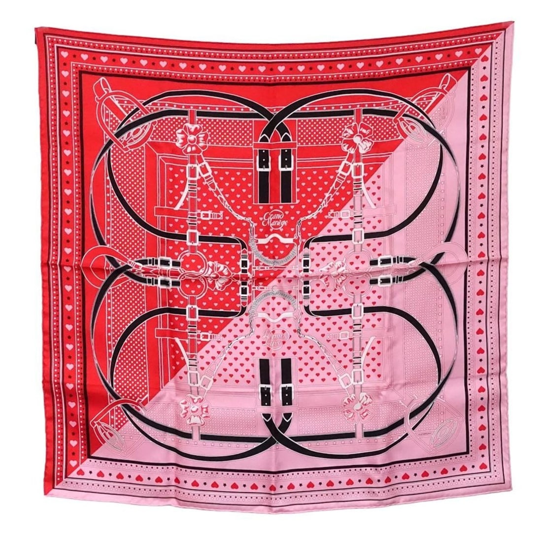 HERMES Hermes Scarf/Muffler Carre 70 Grand Manège Bandana Silk Multicolor Women's 182332 (1 of 9)