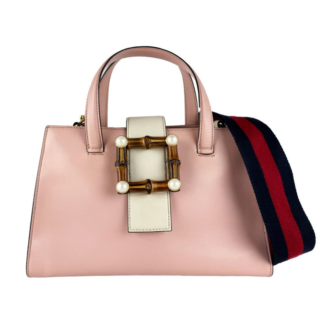 Gucci Nymphaea Leather Handbag/Shoulder Bag, Pink/Ivory, Women's, 453756 z10842: --- Catalog ---Category: SizeSize (HxWxD): 18cm x 30cm x 10cm / 7.08'' x 11.81'' x 3.93''Category: DesignType: Handbag, Shoulder bagColor: Ivory, PinkGender: WomenMaterial: Leather Category: GeneralMP